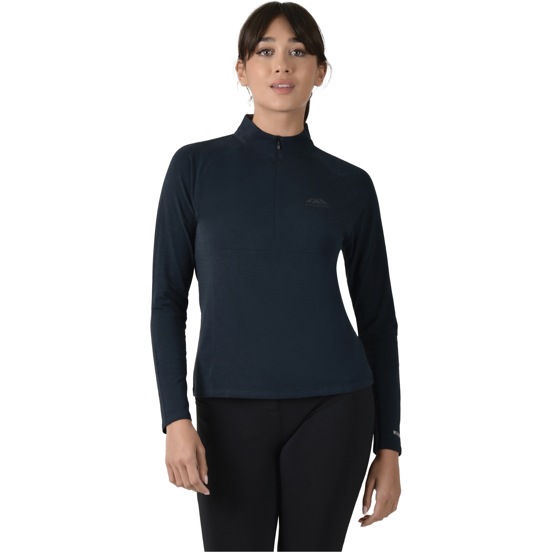2025 WeatherBeeta Womens Bamboo Long Sleeve Performance Base Layer 1028436 - Navy